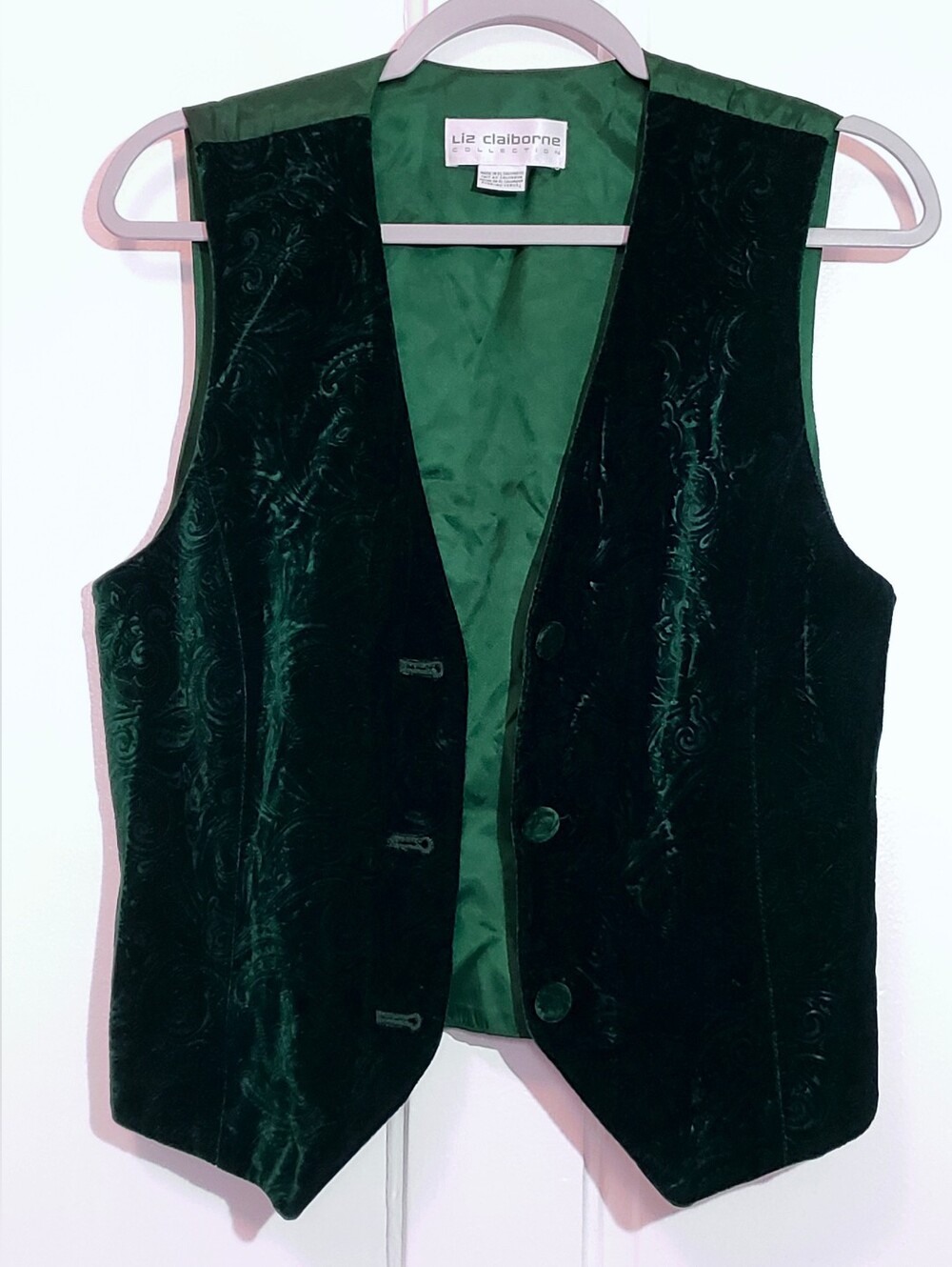 Emerald Green Velvet Waistcoat